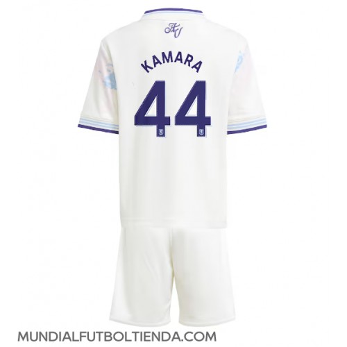 Camiseta Aston Villa Boubacar Kamara #44 Tercera Equipación Replica 2025-26 para niños mangas cortas (+ Pantalones cortos)